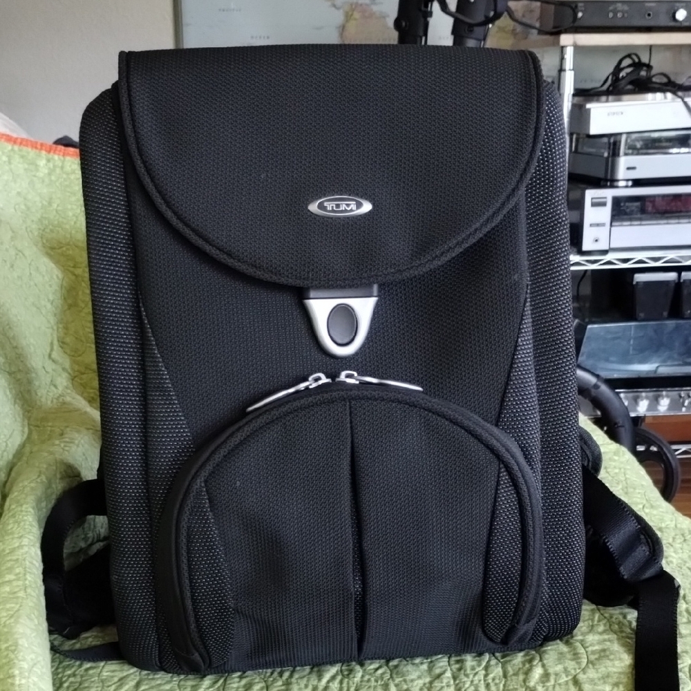 Tumi T3 6480STE Black Ballistic Nylon Small Laptop Travel Backpack